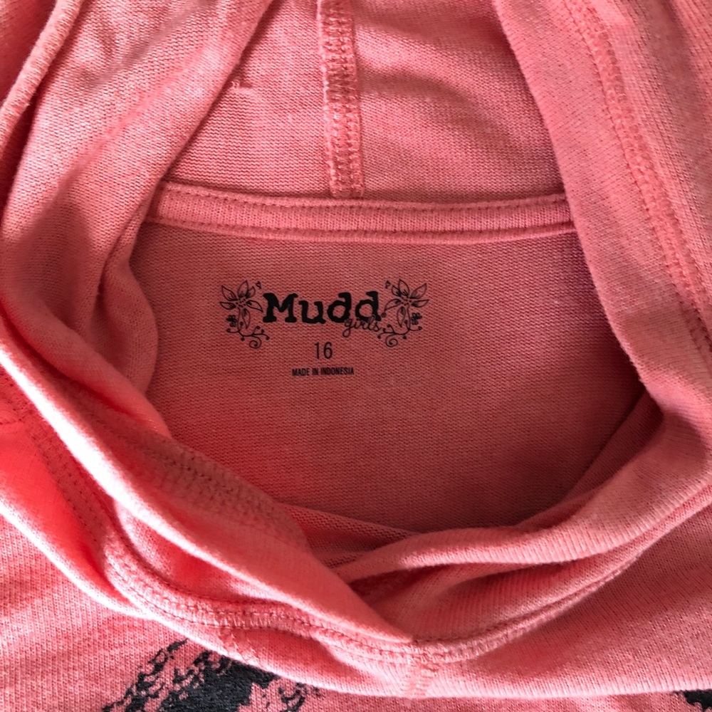 Cute peace thin hooded top